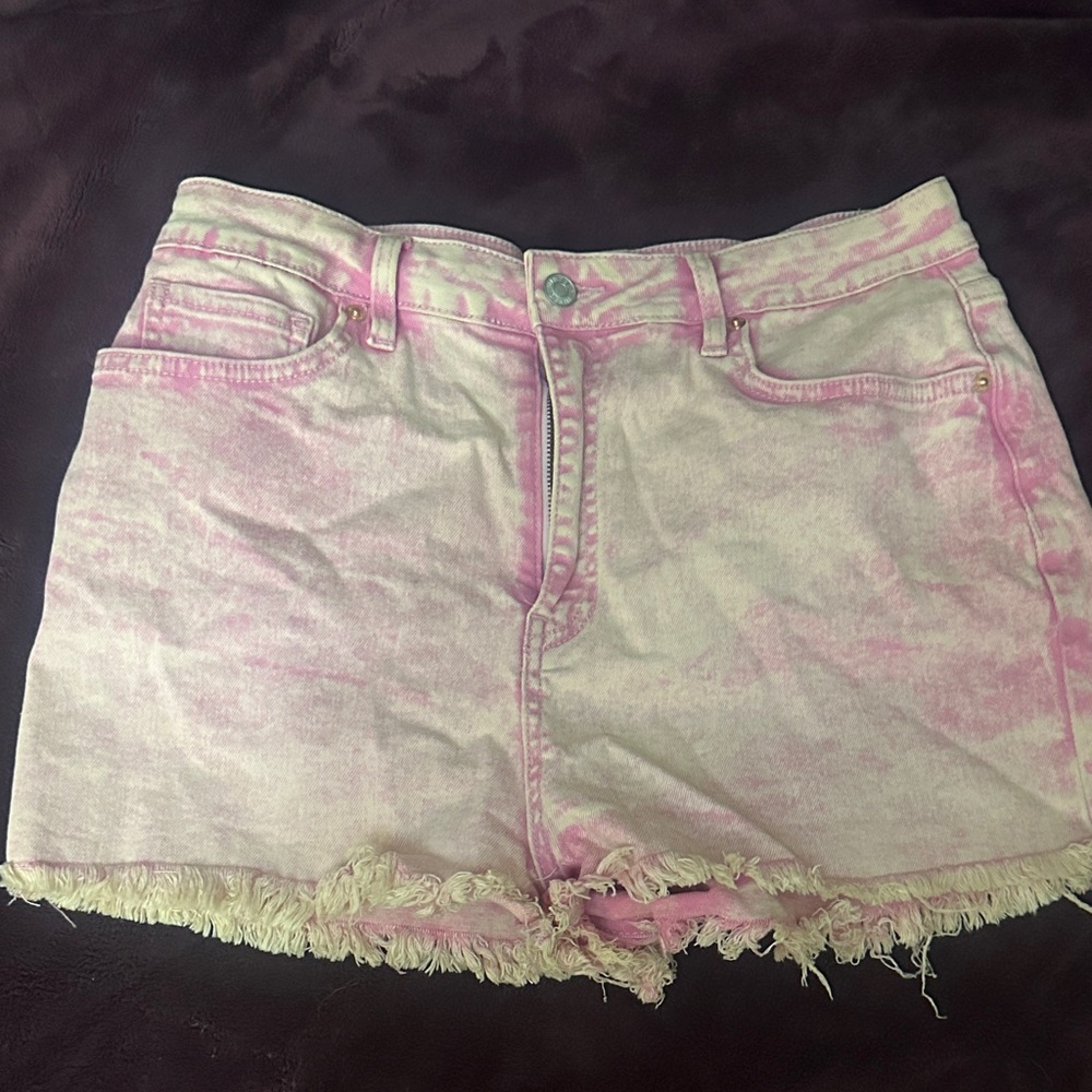 Pink Tie-Dye Women Shorts